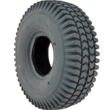 Load image into Gallery viewer, 260 x 85 Tyre (300 x 4 / 3.00-4) Block Tread. Pneumatic. Grey.