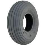 260 x 85 Tyre (300 x 4 / 3.00-4) Rib Tread. Pneumatic. Grey.