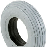 200 x 50 Tyre (200-50). Grey. Infilled / Solid. Arrow Tread. Puncture Proof.