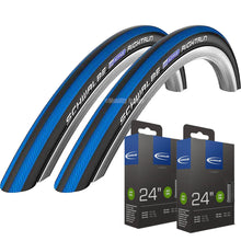 Load image into Gallery viewer, 24 x 1 Schwalbe Rightrun Tyre (25-540) Blue / Black