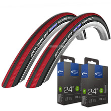 Load image into Gallery viewer, 24 x 1 Schwalbe Rightrun Tyre (25-540) Red / Black