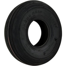 Load image into Gallery viewer, 260 x 85 Tyre (300 x 4 / 3.00-4) Rib Tread. Pneumatic. Black.