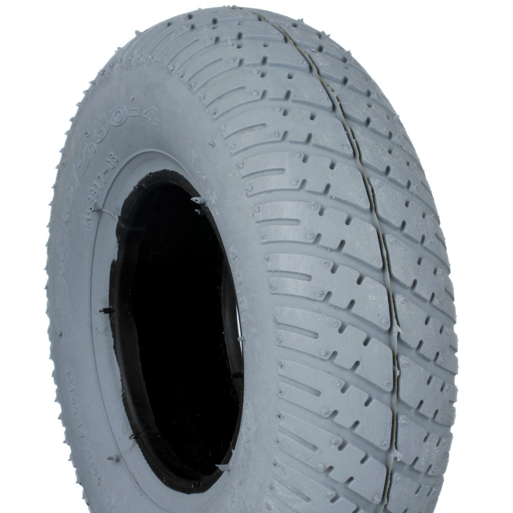 280/250 x 4  Infilled / Solid Tyre (2.80/2.50-4) Grey. Durotrap / H-Tread. Puncture Proof.