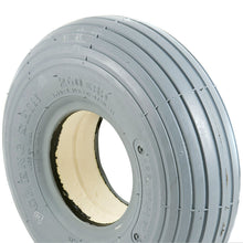 Load image into Gallery viewer, 300 x 4 Tyre (3.00-4. 260x85) Infilled / Solid Tyre. Rib Tread. Grey.