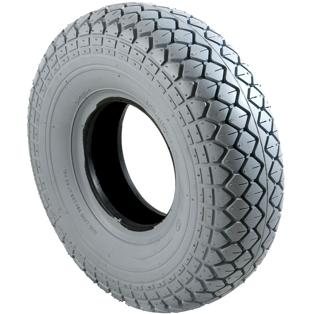410/350 x 5 Tyre (4.10/3.50-5) Block Tread. Grey. Pneumatic.