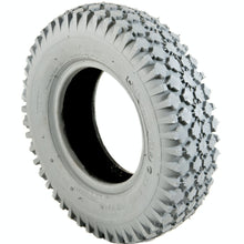 Load image into Gallery viewer, 410/350 x 5 Tyre (4.10/3.50-5) Block Tread. Grey. Pneumatic.