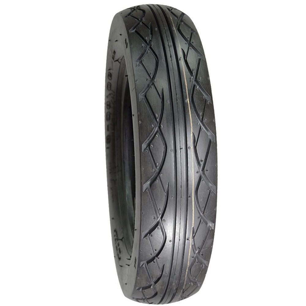 90/80 x 10 Tyre (90/80-10. 16x4-10).  Tread. Black. Pneumatic.