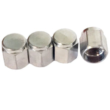 Load image into Gallery viewer, Metal Valve Caps (Chrome) Hex Design - 2, 3 or 4 Packs